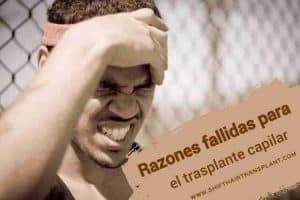 Razones fallidas para el trasplante,