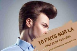 Faits sur la greffe de cheveux, Un poil d'homme de style ancien coupé sur fond bleu clair.