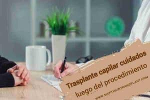 Trasplante capilar cuidados luego del procedimiento, Un médico que prescribe para un paciente.