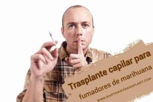 Trasplante capilar para fumadores, imagen principal del artículo del blog. de marihuana,