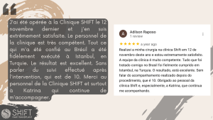 Avis de greffe de cheveux avec SHIFT Hair en Turquie 02 3