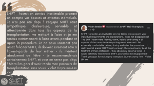 Avis sur la greffe de cheveux pour femmes avec SHIFT Hair en Turquie 07 3