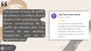 Examen de la greffe de cheveux afro avec SHIFT Hair en Turquie 11 3