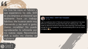 Reseña de trasplante de cejas con SHIFT Hair en Turquía 11 3