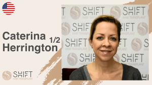 Una miniatura de un video testimonial sobre el tratamiento de la caída del cabello en SHIFT Hair en Turquía por la Sra Caterina Herrington 1